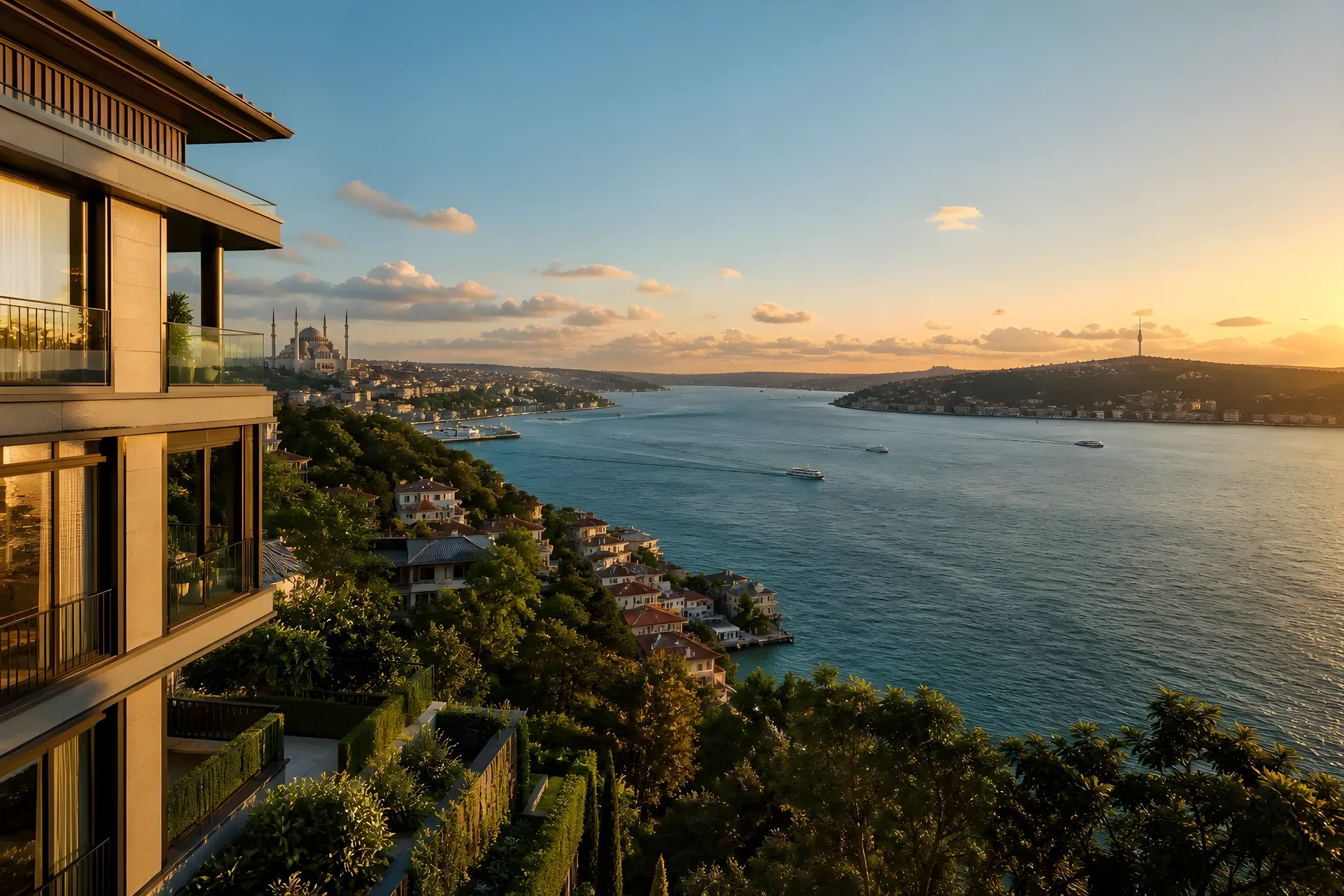 Deniz manzaralı yapı